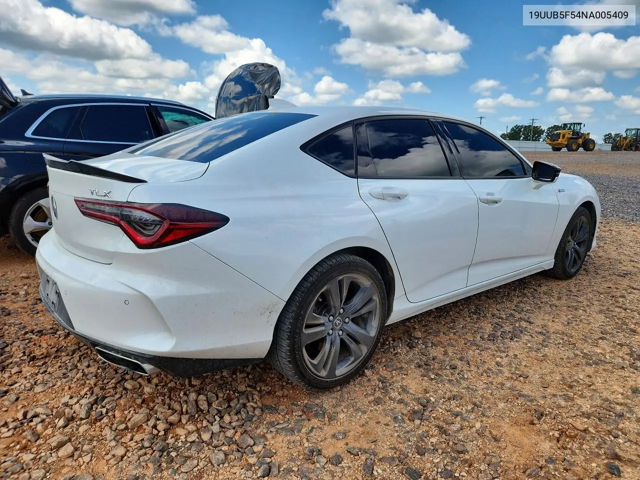 2022 Acura Tlx Tech A VIN: 19UUB5F54NA005409 Lot: 59854496