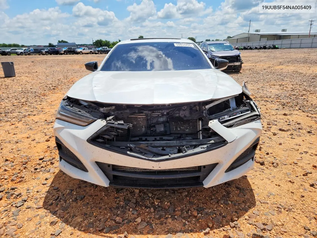 2022 Acura Tlx Tech A VIN: 19UUB5F54NA005409 Lot: 59854496