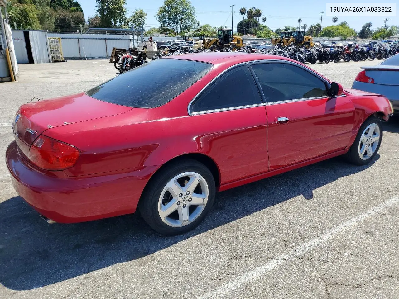 2001 Acura 3.2Cl Type-S VIN: 19UYA426X1A033822 Lot: 56257396