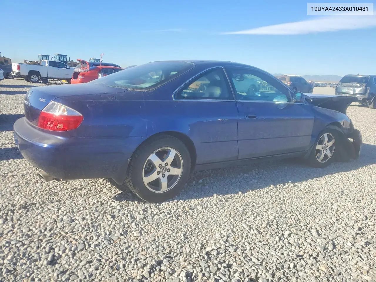 2003 Acura Cl VIN: 19UYA42433A010481 Lot: 46392256
