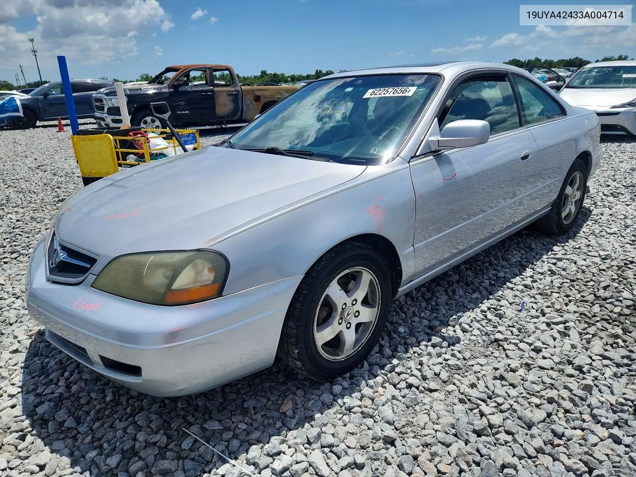 2003 Acura 3.2Cl VIN: 19UYA42433A004714 Lot: 62257656