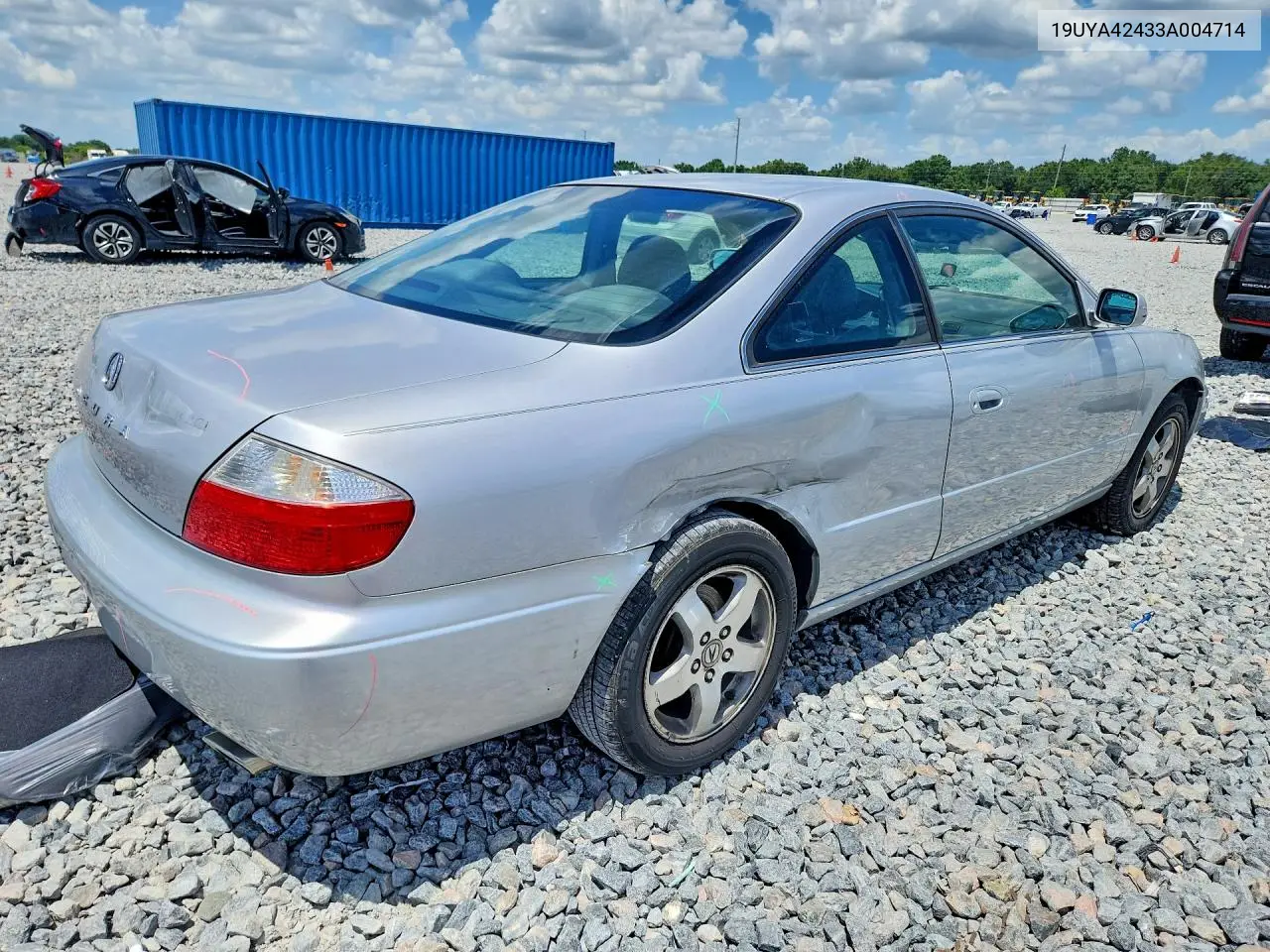 2003 Acura 3.2Cl VIN: 19UYA42433A004714 Lot: 62257656