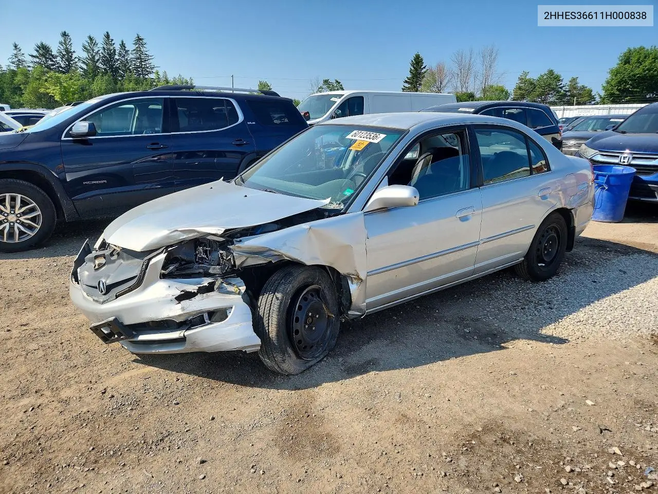2001 Acura 1.7El Touring VIN: 2HHES36611H000838 Lot: 60123536