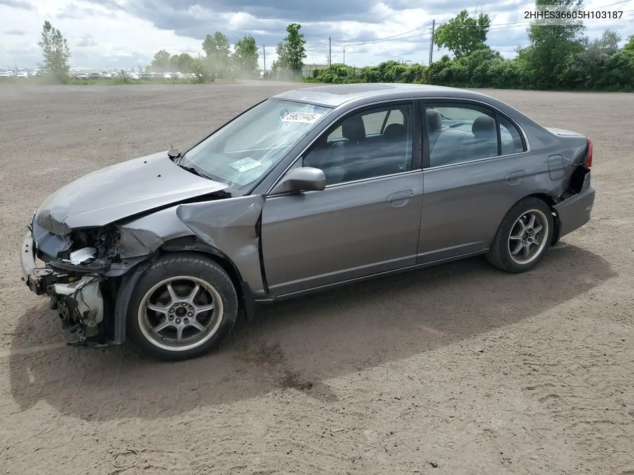 2005 Acura 1.7El Touring VIN: 2HHES36605H103187 Lot: 61727546