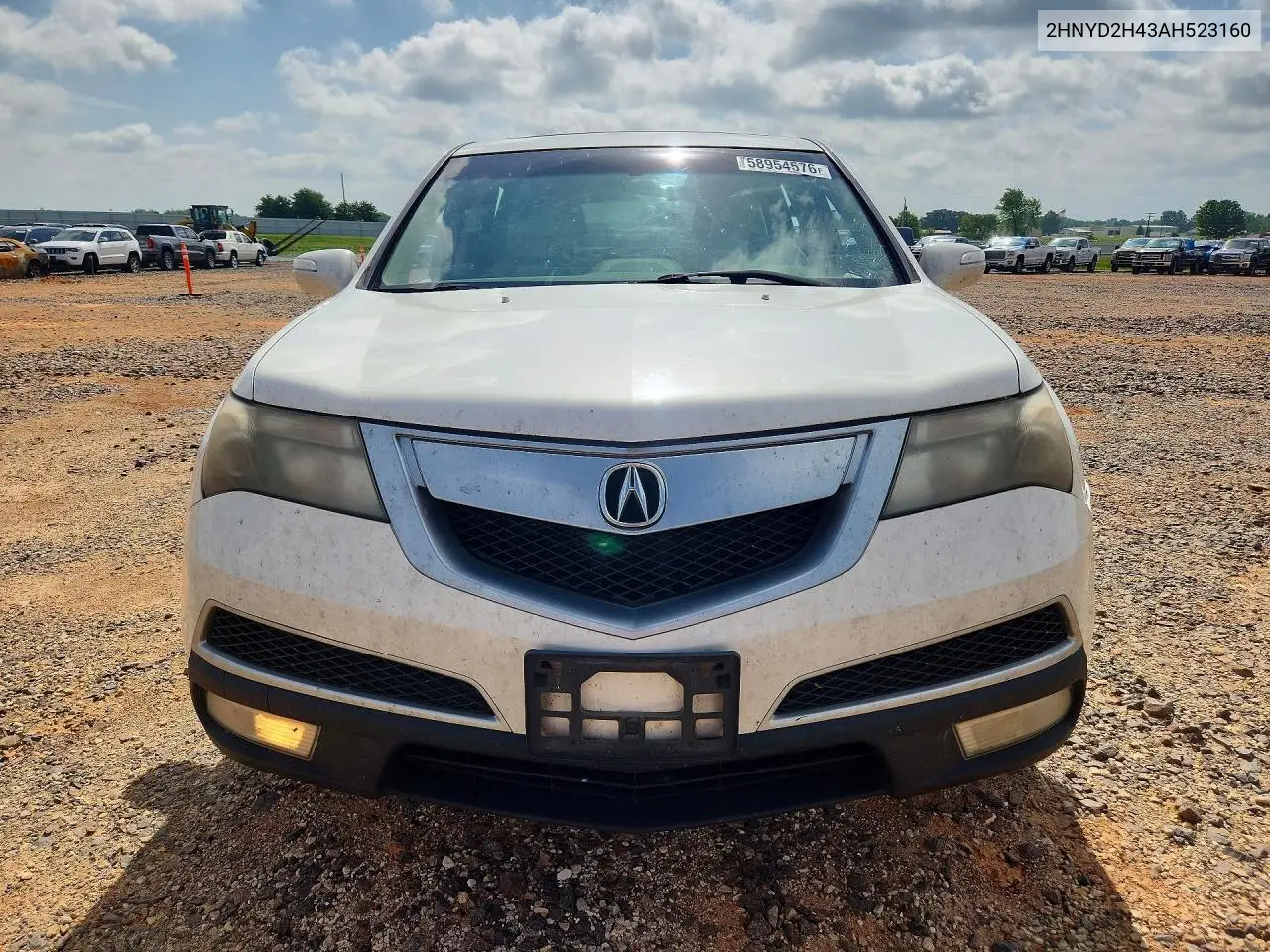 2010 Acura 1.7El VIN: 2HNYD2H43AH523160 Lot: 58954576