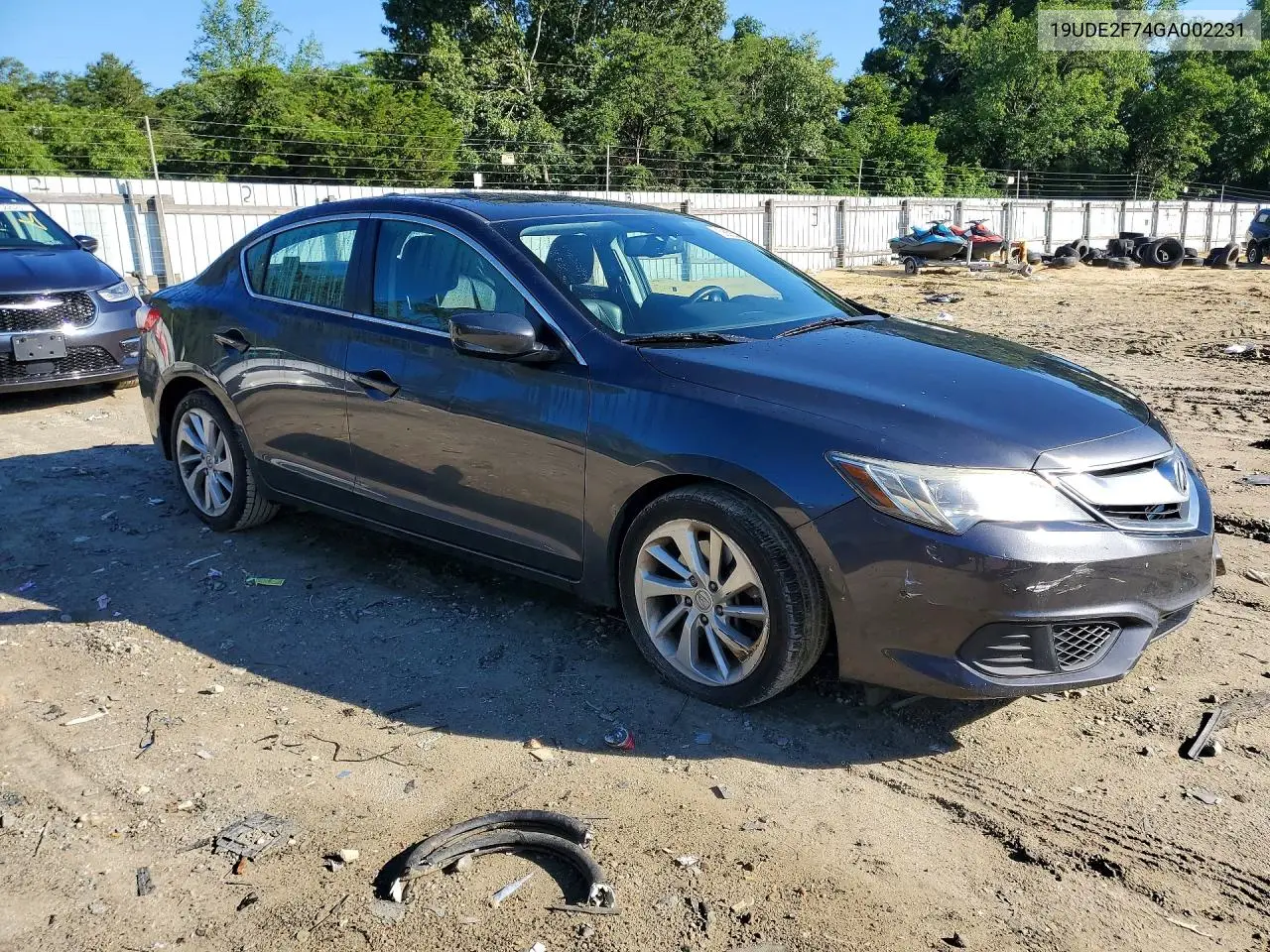 2016 Acura Ilx Premium VIN: 19UDE2F74GA002231 Lot: 58603356