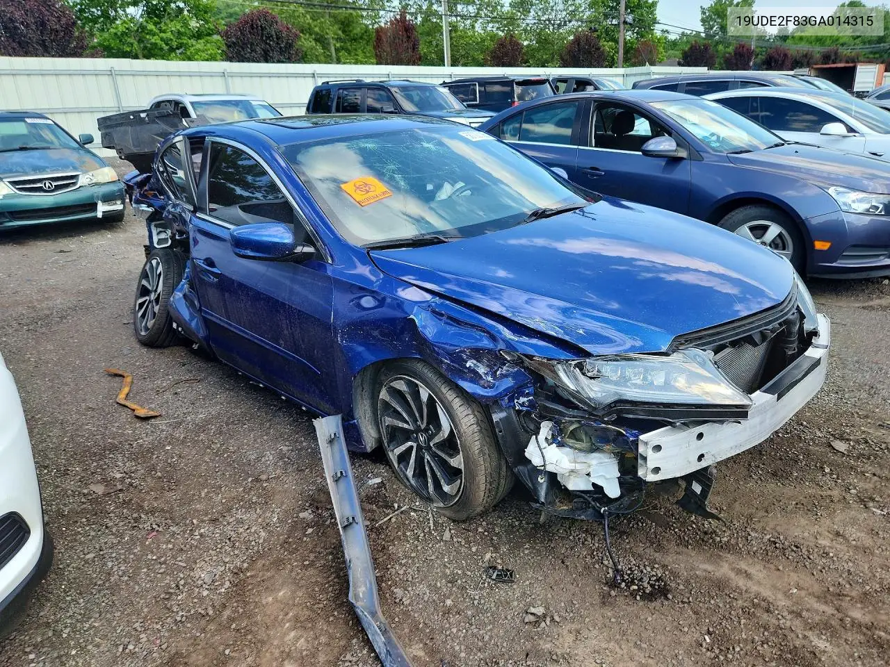 2016 Acura Ilx Premium VIN: 19UDE2F83GA014315 Lot: 58722306