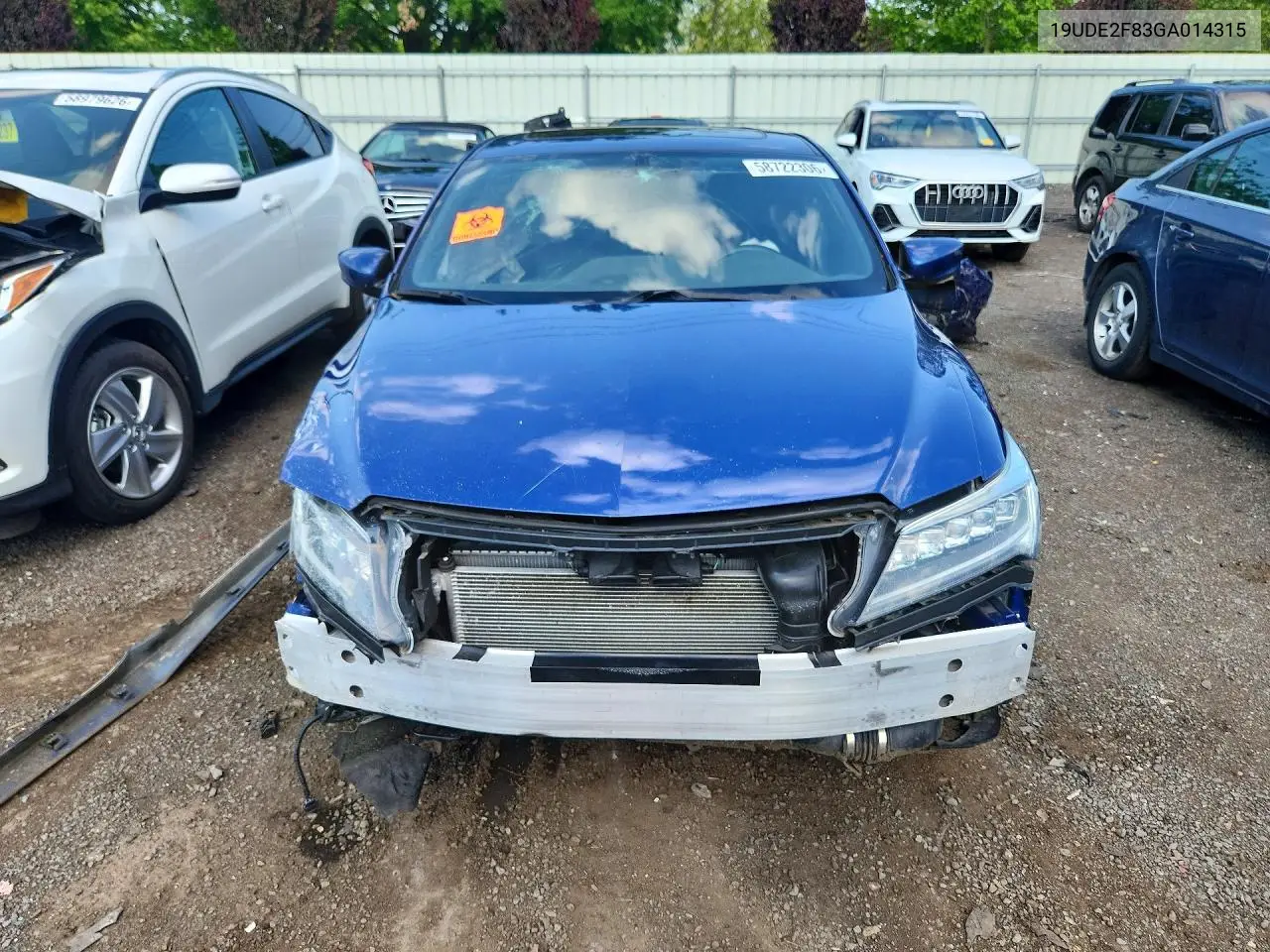 2016 Acura Ilx Premium VIN: 19UDE2F83GA014315 Lot: 58722306
