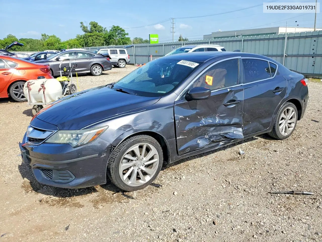 2016 Acura Ilx Base Watch Plus VIN: 19UDE2F33GA019731 Lot: 58837686