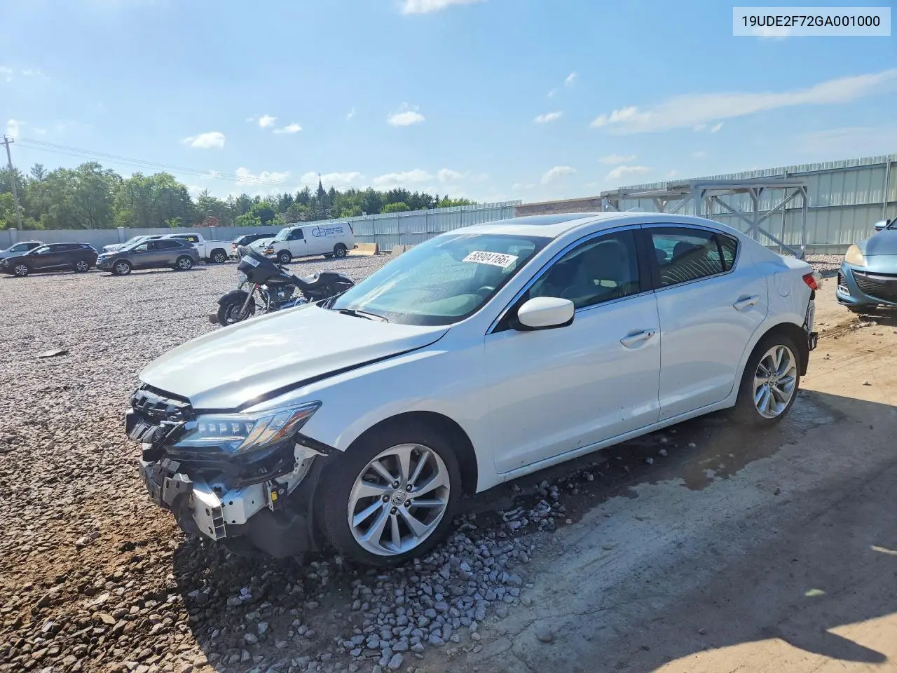2016 Acura Ilx Premium VIN: 19UDE2F72GA001000 Lot: 58904166