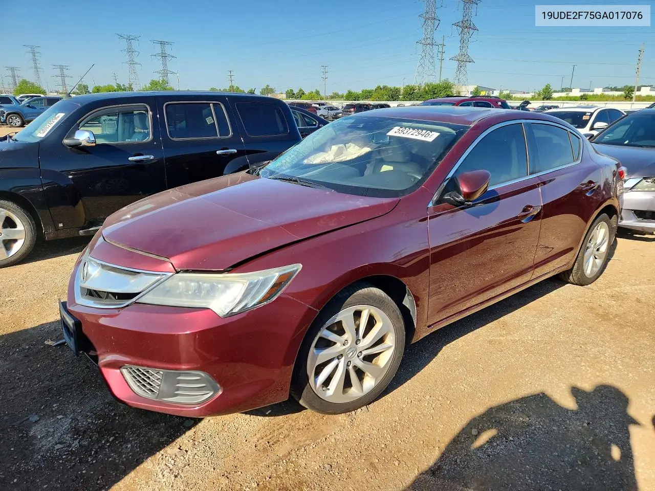 2016 Acura Ilx Premium VIN: 19UDE2F75GA017076 Lot: 59372946