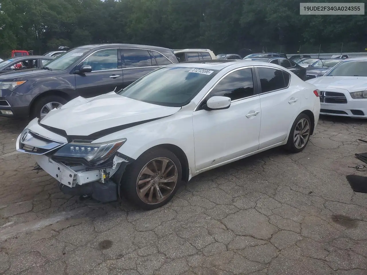 2016 Acura Ilx Base Watch Plus VIN: 19UDE2F34GA024355 Lot: 61212696