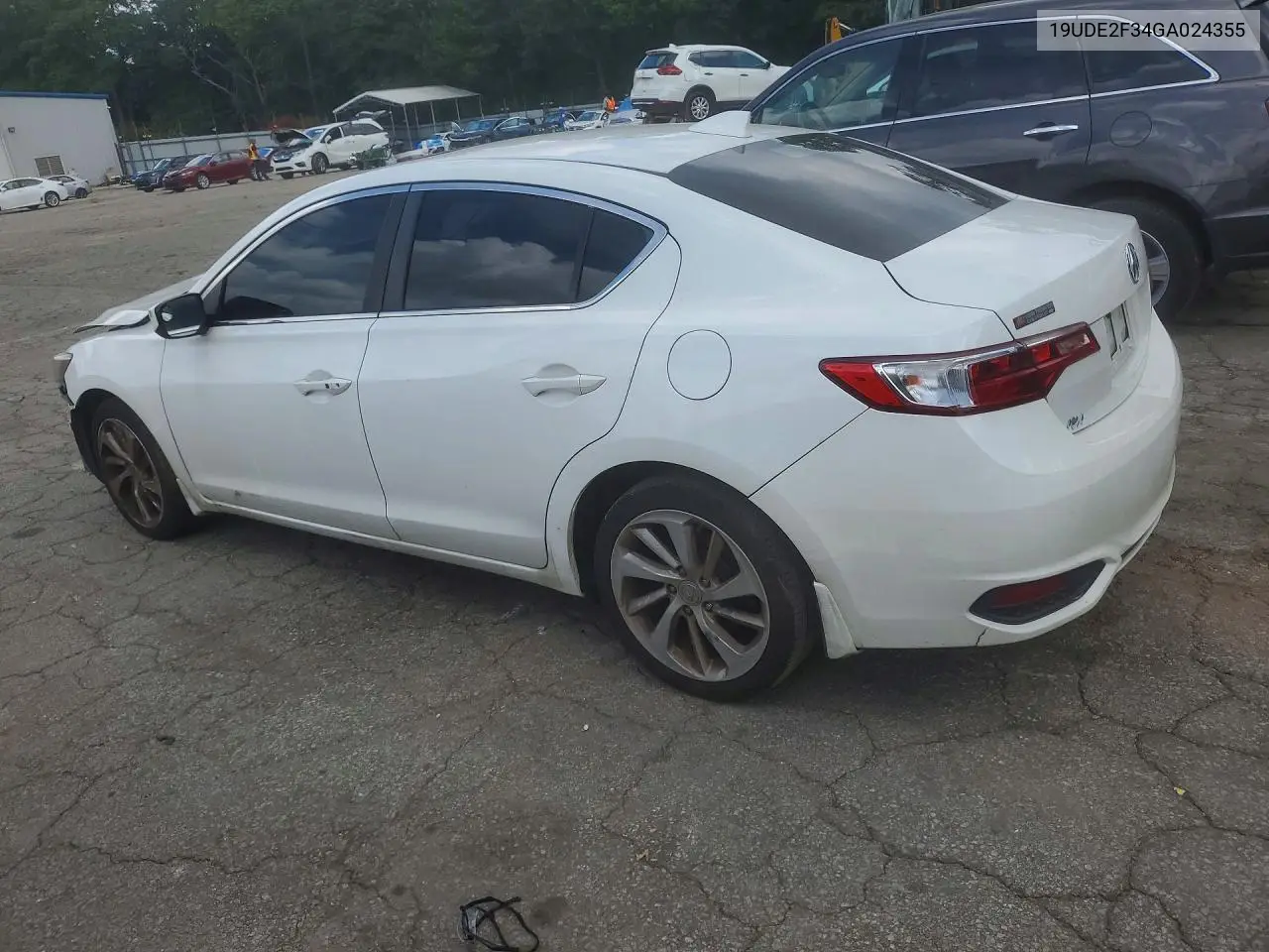 2016 Acura Ilx Base Watch Plus VIN: 19UDE2F34GA024355 Lot: 61212696
