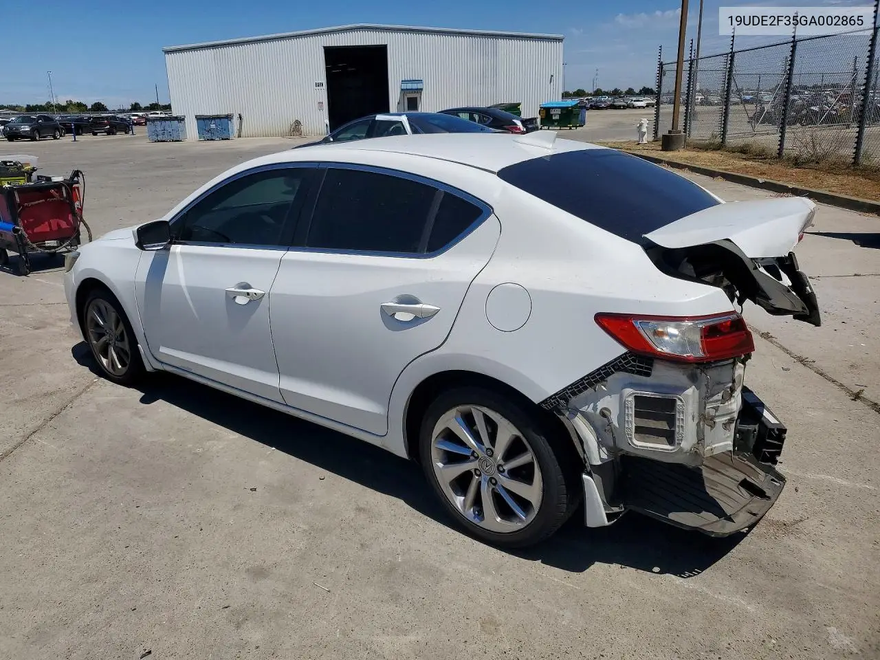 2016 Acura Ilx Base Watch Plus VIN: 19UDE2F35GA002865 Lot: 62114066
