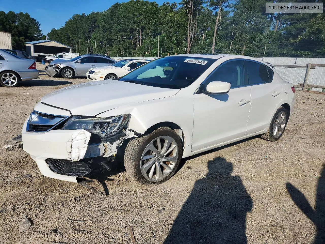 2017 Acura Ilx Base Watch Plus VIN: 19UDE2F31HA000760 Lot: 60653846