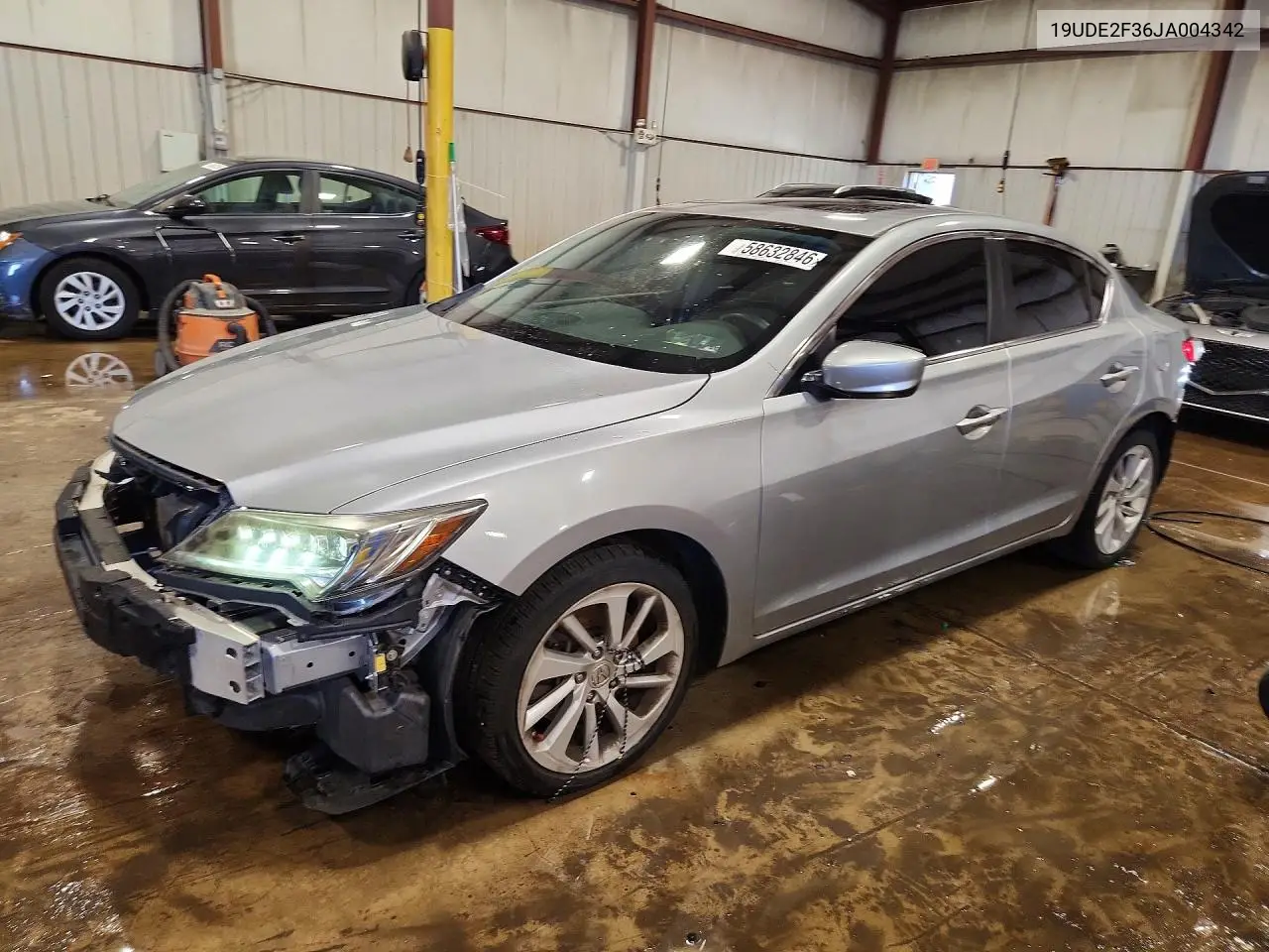 2018 Acura Ilx Base Watch Plus VIN: 19UDE2F36JA004342 Lot: 58632846