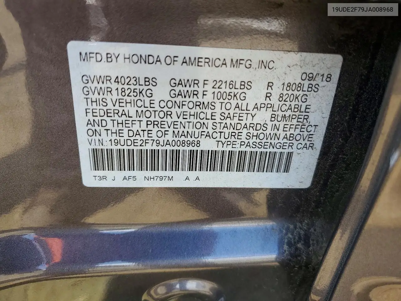2018 Acura Ilx Premium VIN: 19UDE2F79JA008968 Lot: 59221236