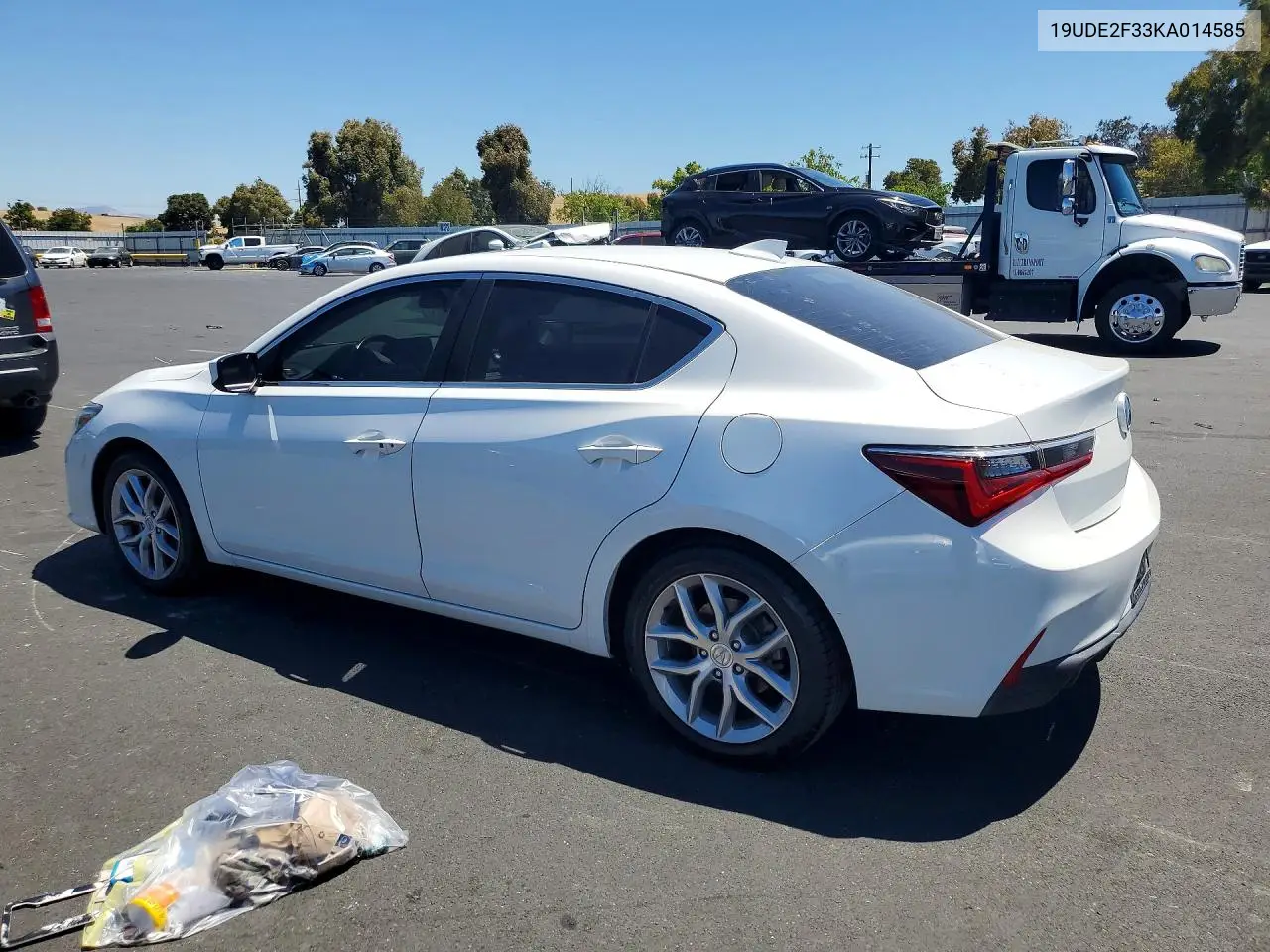2019 Acura Ilx VIN: 19UDE2F33KA014585 Lot: 60432416