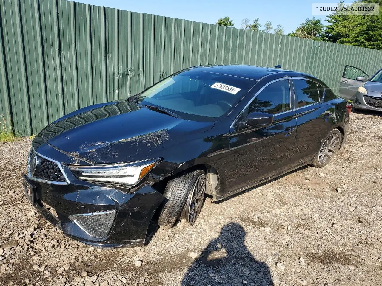 2020 Acura Ilx Premium VIN: 19UDE2F75LA008632 Lot: 57039536