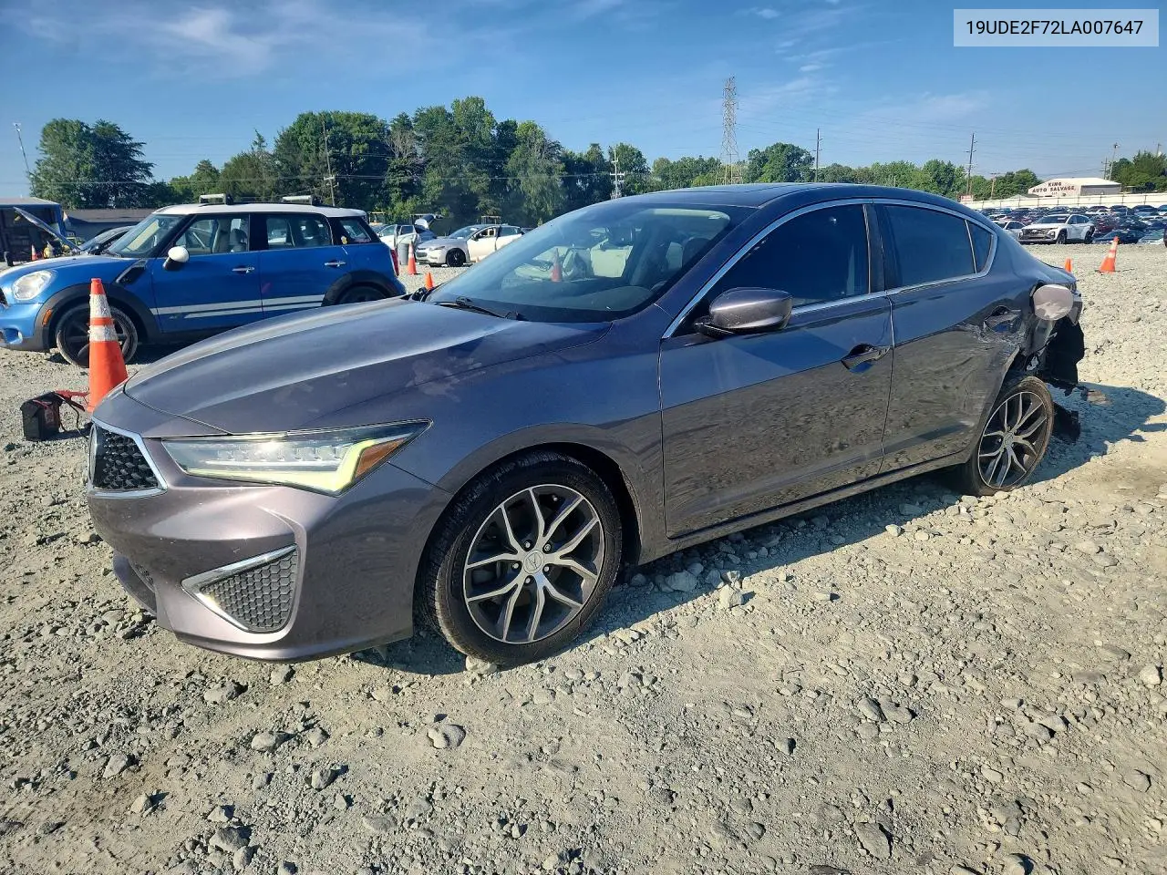 2020 Acura Ilx Premium VIN: 19UDE2F72LA007647 Lot: 58811616