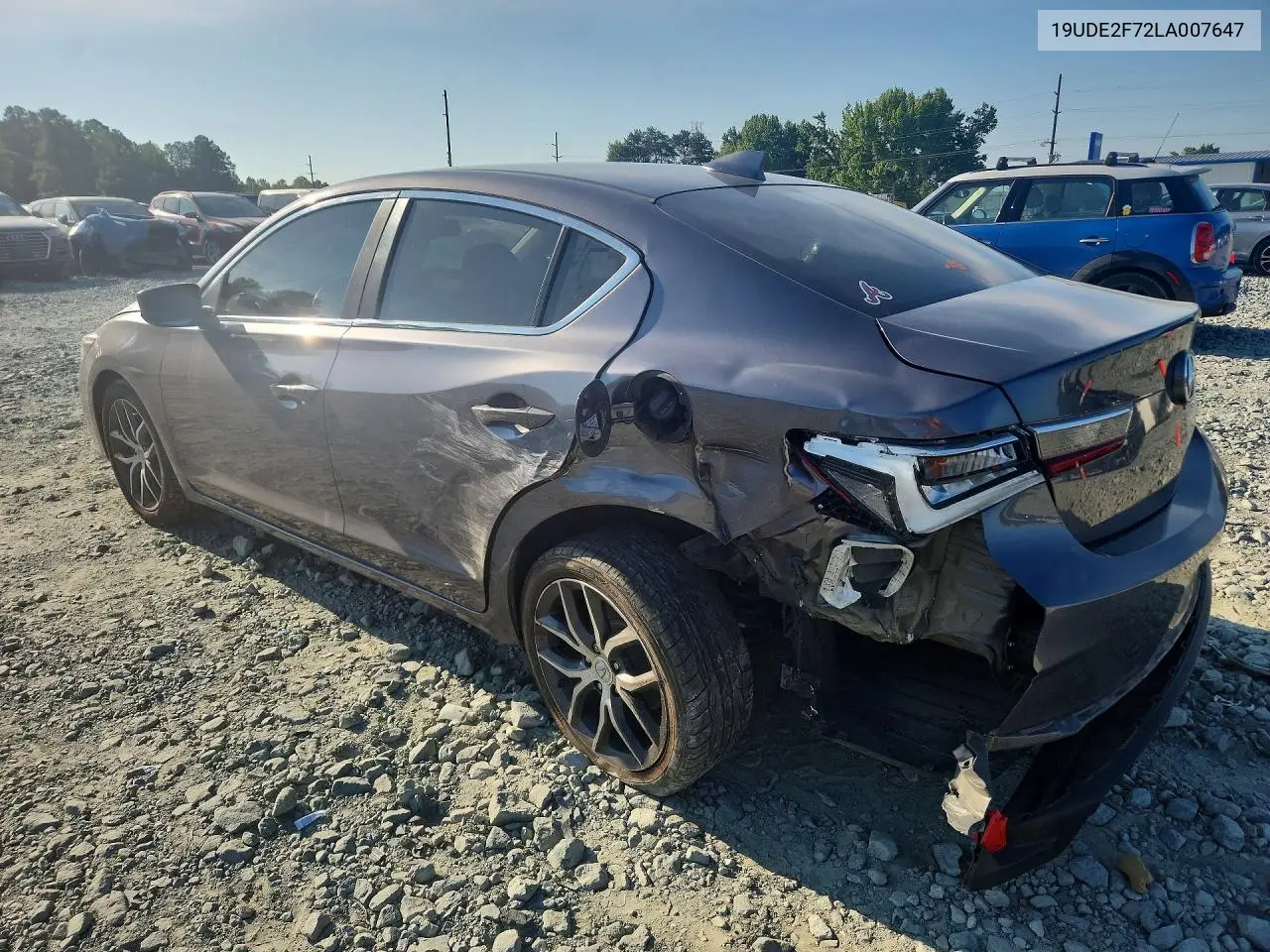 2020 Acura Ilx Premium VIN: 19UDE2F72LA007647 Lot: 58811616