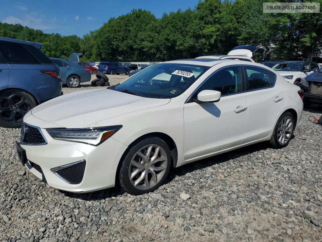 2020 Acura Ilx VIN: 19UDE2F31LA007460 Lot: 76293255