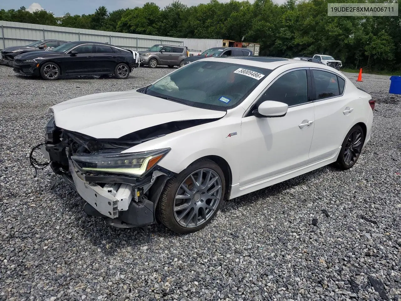 2021 Acura Ilx Premium A-Spec VIN: 19UDE2F8XMA006711 Lot: 58009486