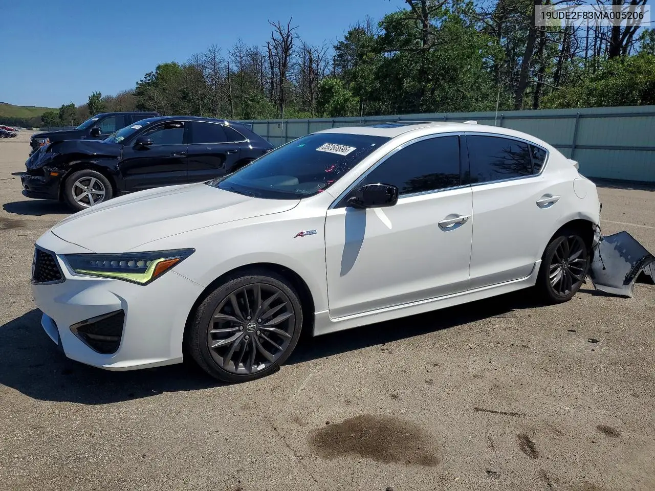 2021 Acura Ilx Premium A-Spec VIN: 19UDE2F83MA005206 Lot: 59260696