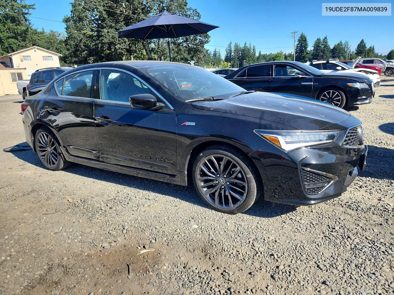 2021 Acura Ilx Premium A-Spec VIN: 19UDE2F87MA009839 Lot: 60036376