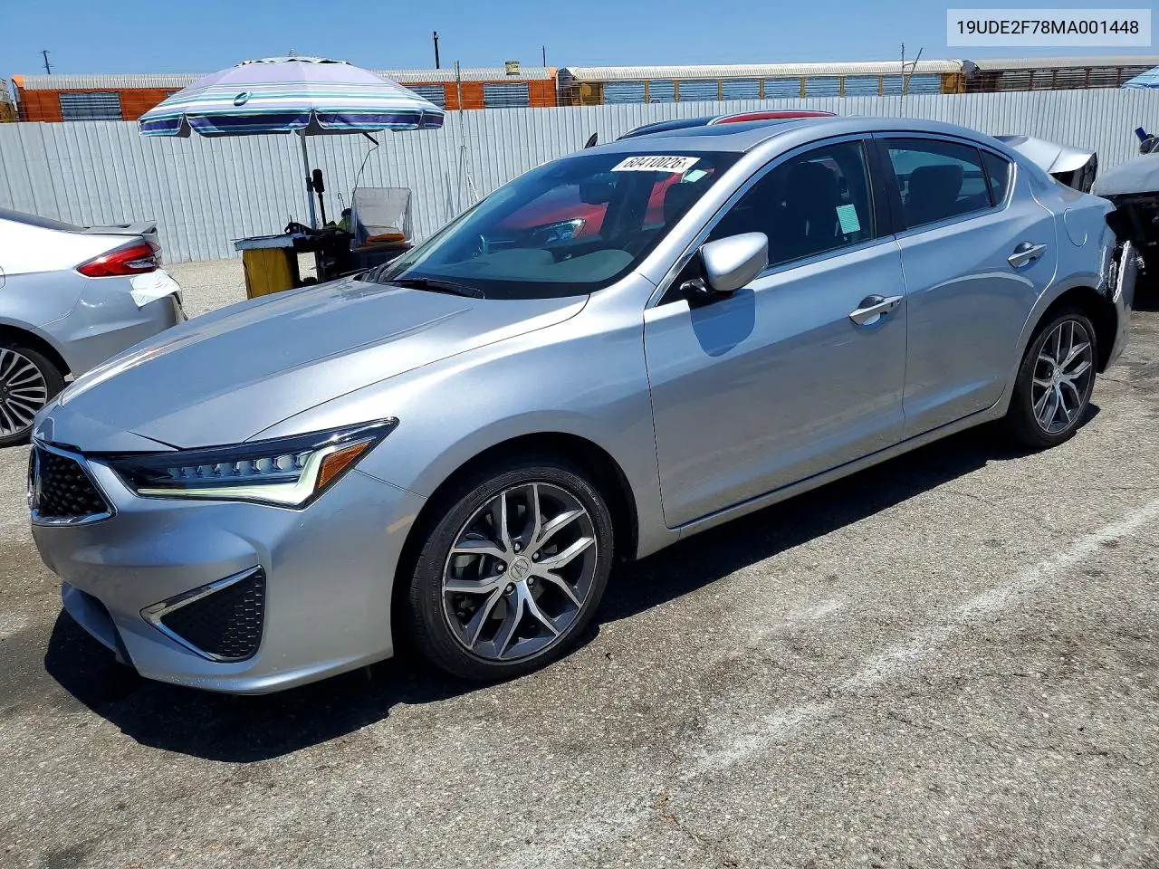 2021 Acura Ilx Premium VIN: 19UDE2F78MA001448 Lot: 60410026