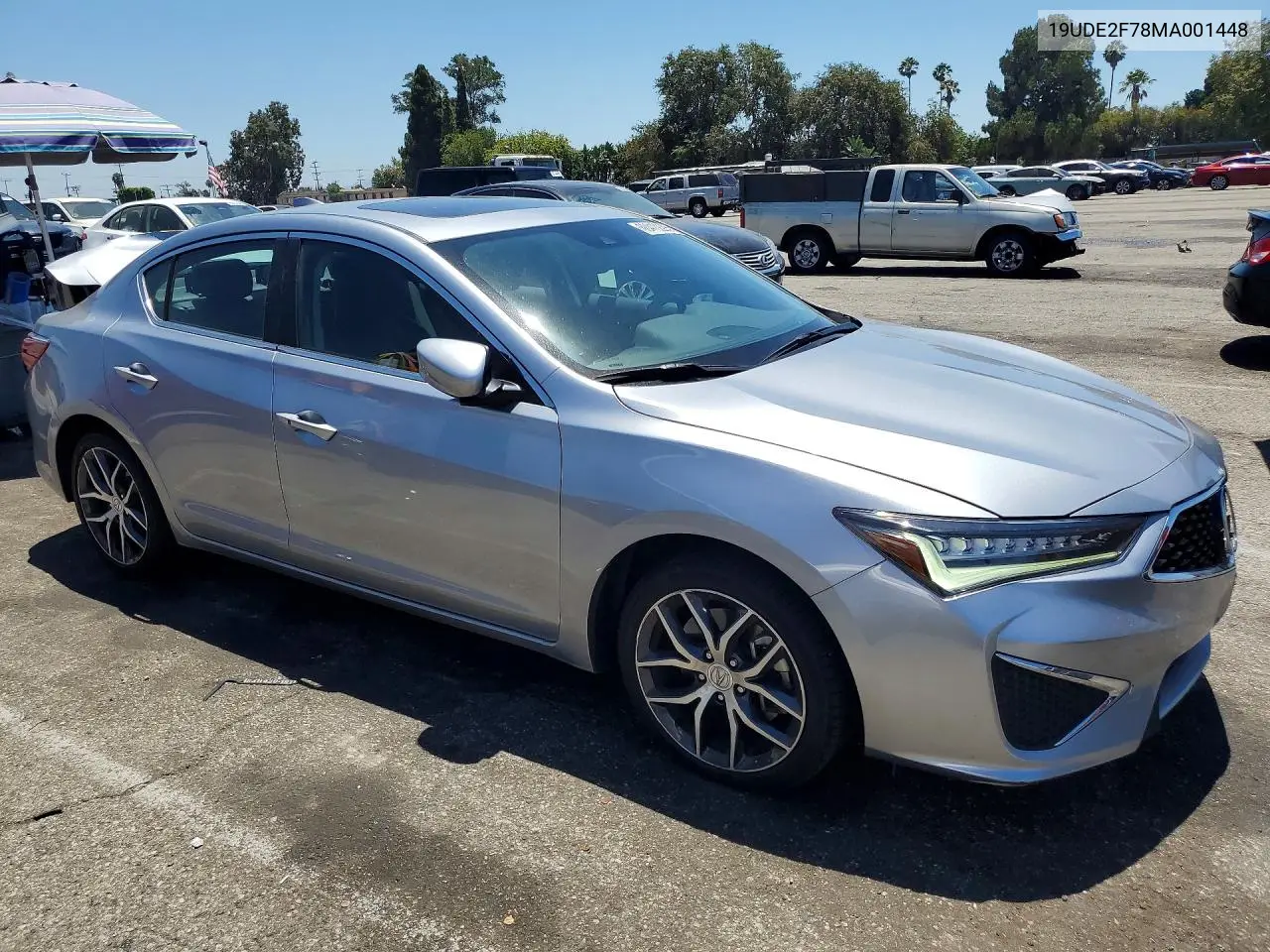 2021 Acura Ilx Premium VIN: 19UDE2F78MA001448 Lot: 60410026