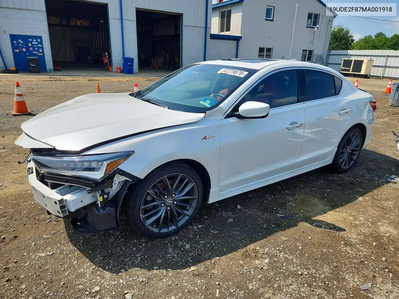 2021 Acura Ilx Premium A-Spec VIN: 19UDE2F87MA001918 Lot: 62279676