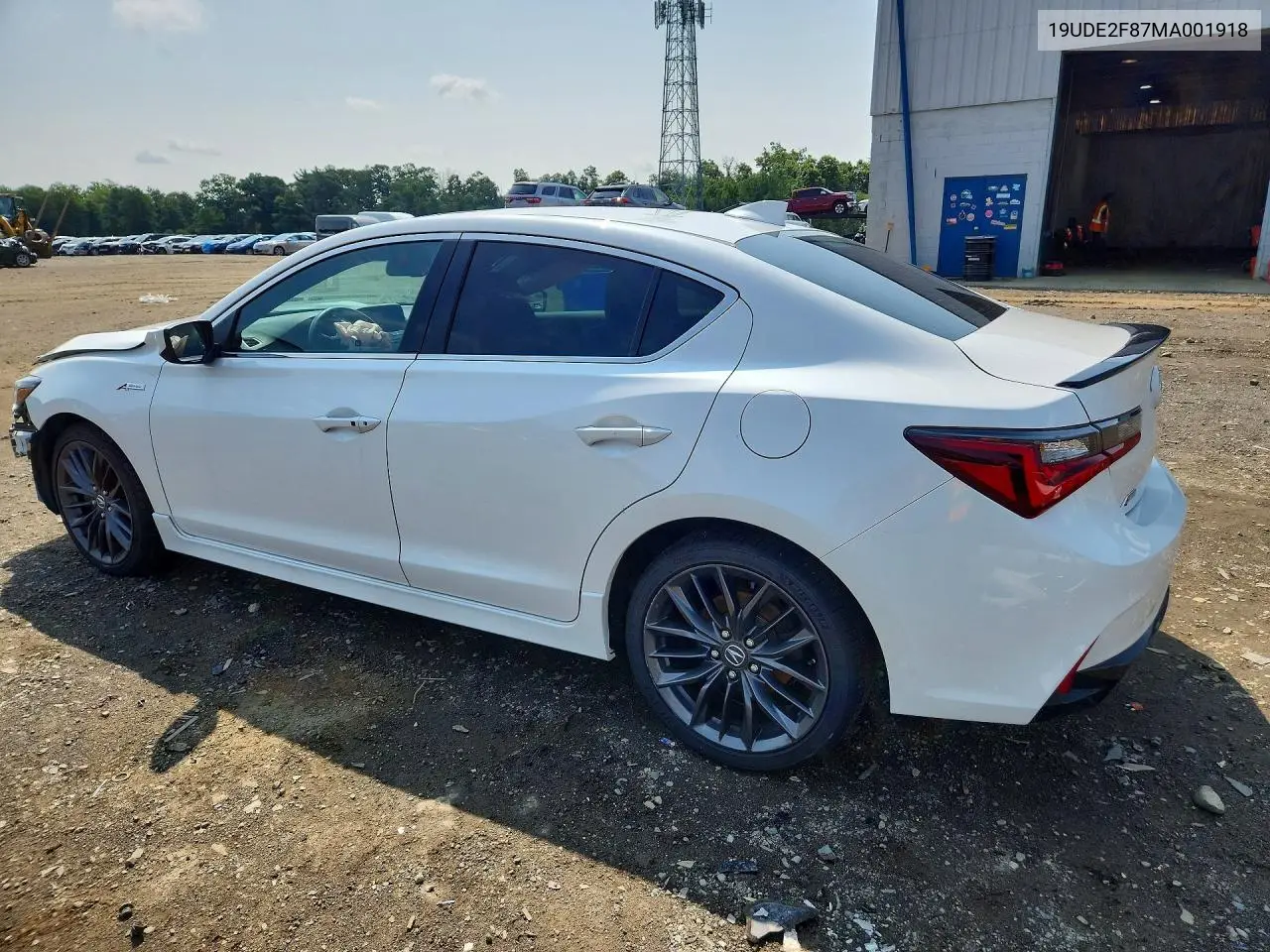 2021 Acura Ilx Premium A-Spec VIN: 19UDE2F87MA001918 Lot: 62279676