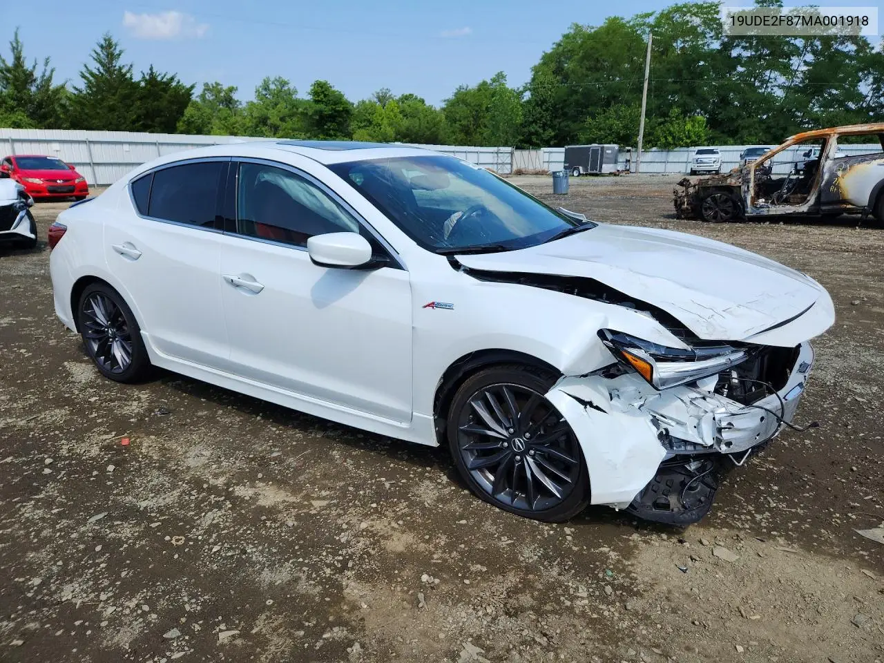 2021 Acura Ilx Premium A-Spec VIN: 19UDE2F87MA001918 Lot: 62279676