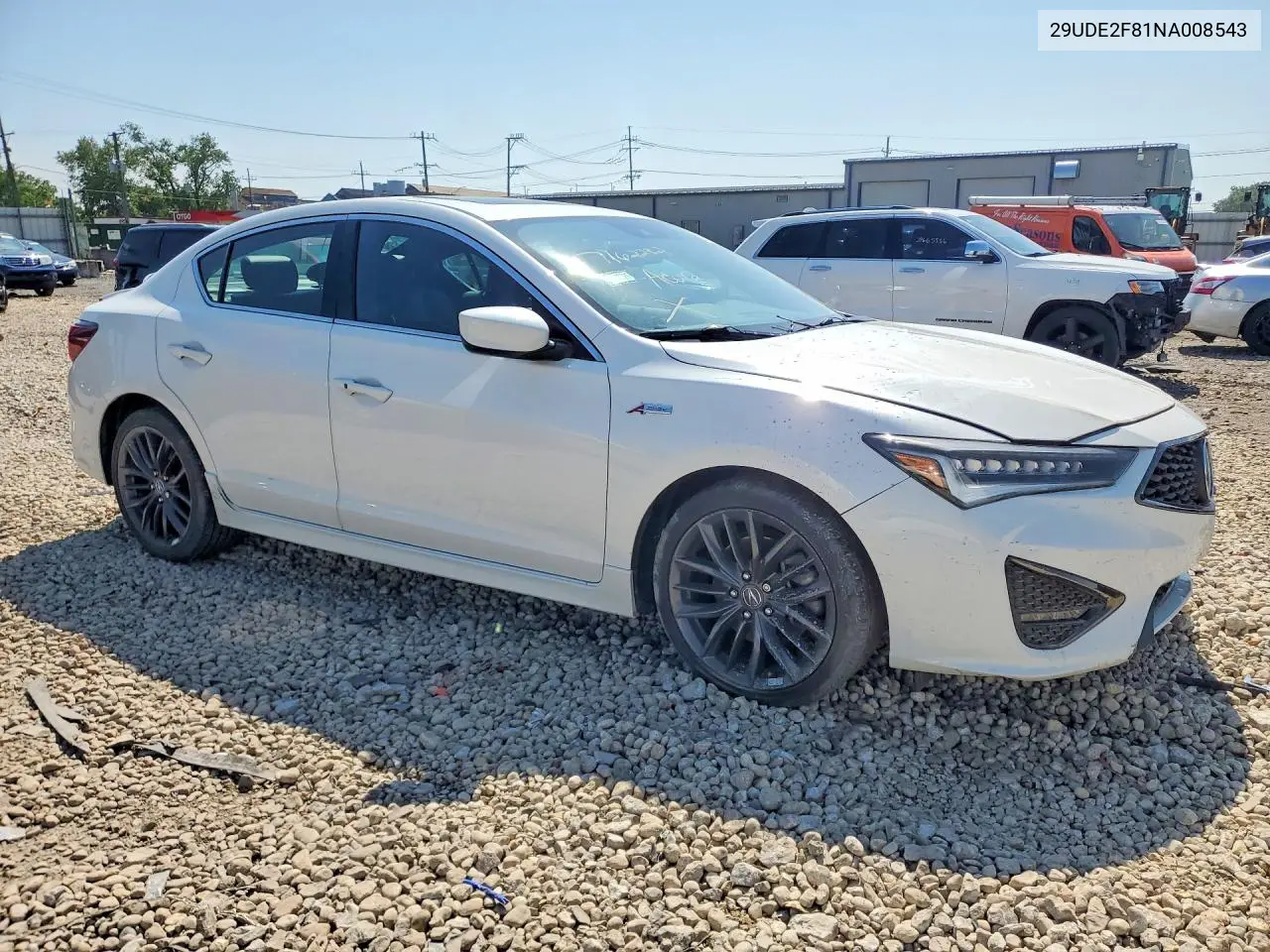 2022 Acura Ilx Premium VIN: 19UDE2F81NA008543 Lot: 59084736