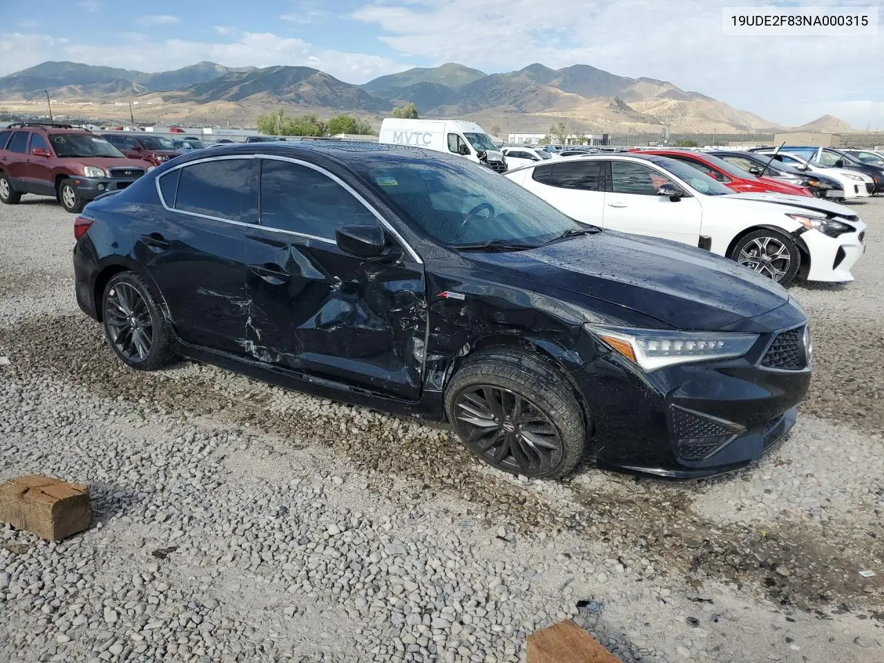 2022 Acura Ilx Premium A-Spec VIN: 19UDE2F83NA000315 Lot: 59341886