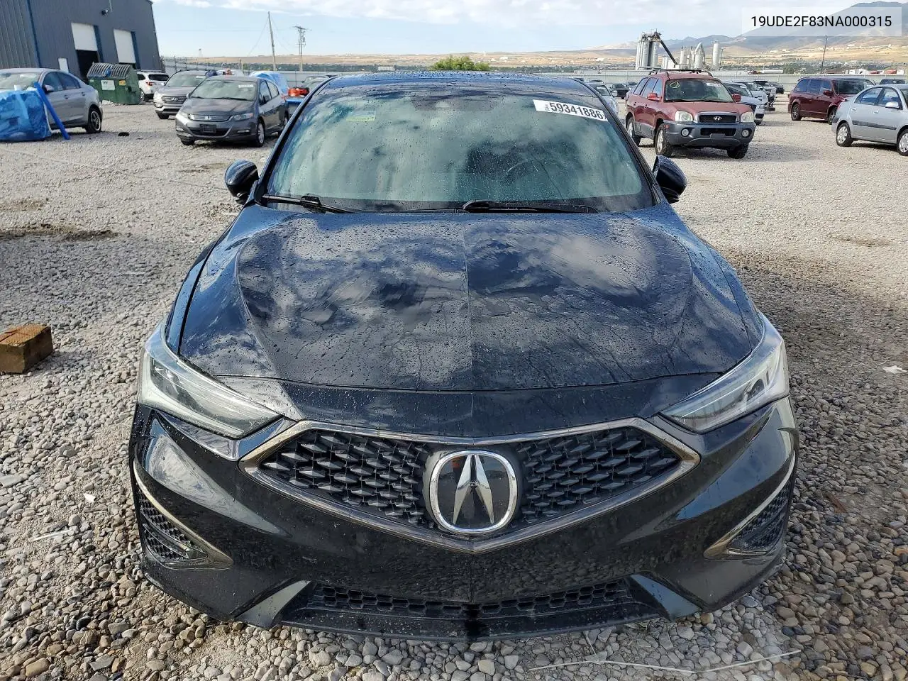 2022 Acura Ilx Premium A-Spec VIN: 19UDE2F83NA000315 Lot: 59341886
