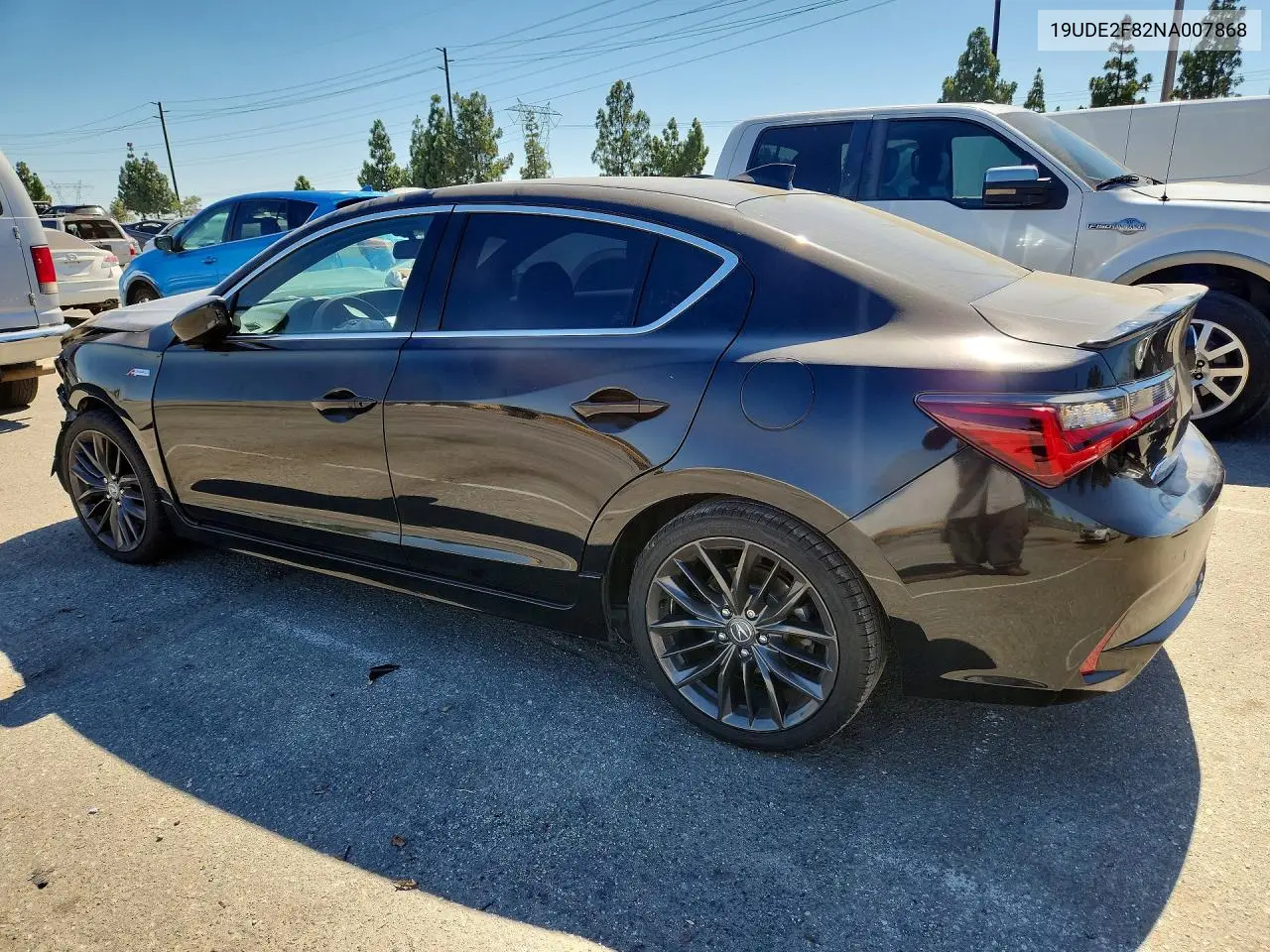 2022 Acura Ilx Premium A-Spec VIN: 19UDE2F82NA007868 Lot: 60082716