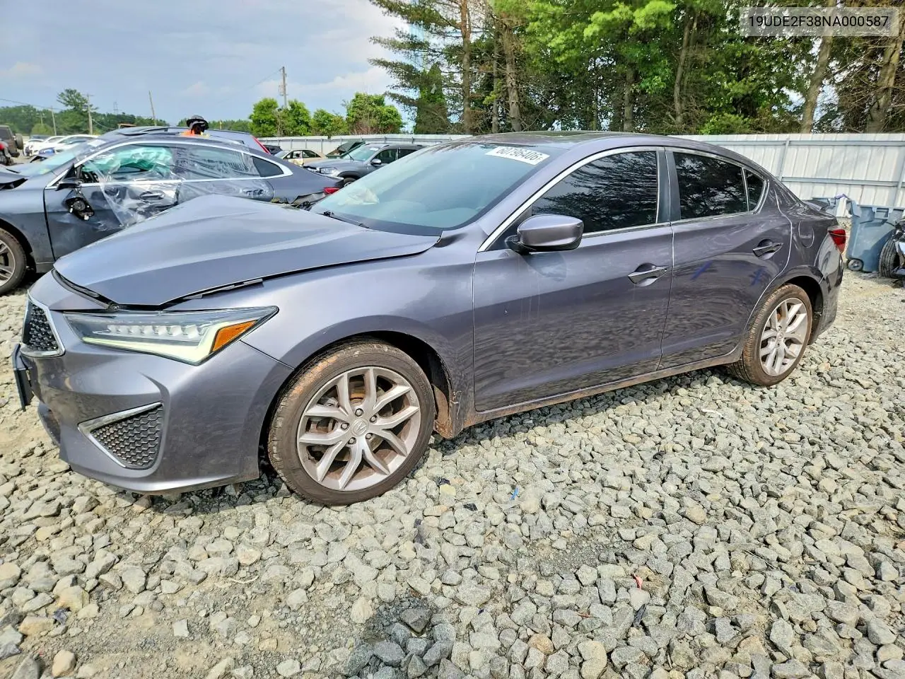 2022 Acura Ilx VIN: 19UDE2F38NA000587 Lot: 60796406