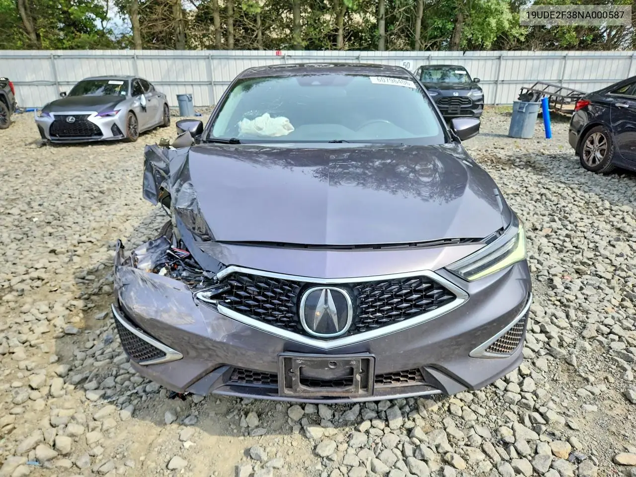 2022 Acura Ilx VIN: 19UDE2F38NA000587 Lot: 60796406