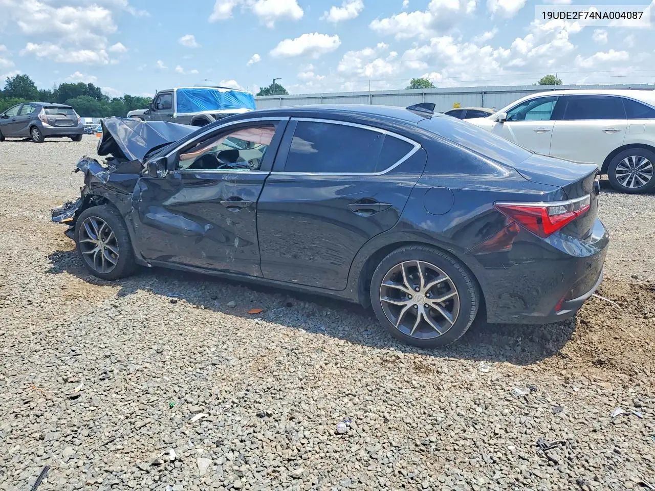 2022 Acura Ilx Premium VIN: 19UDE2F74NA004087 Lot: 85605155