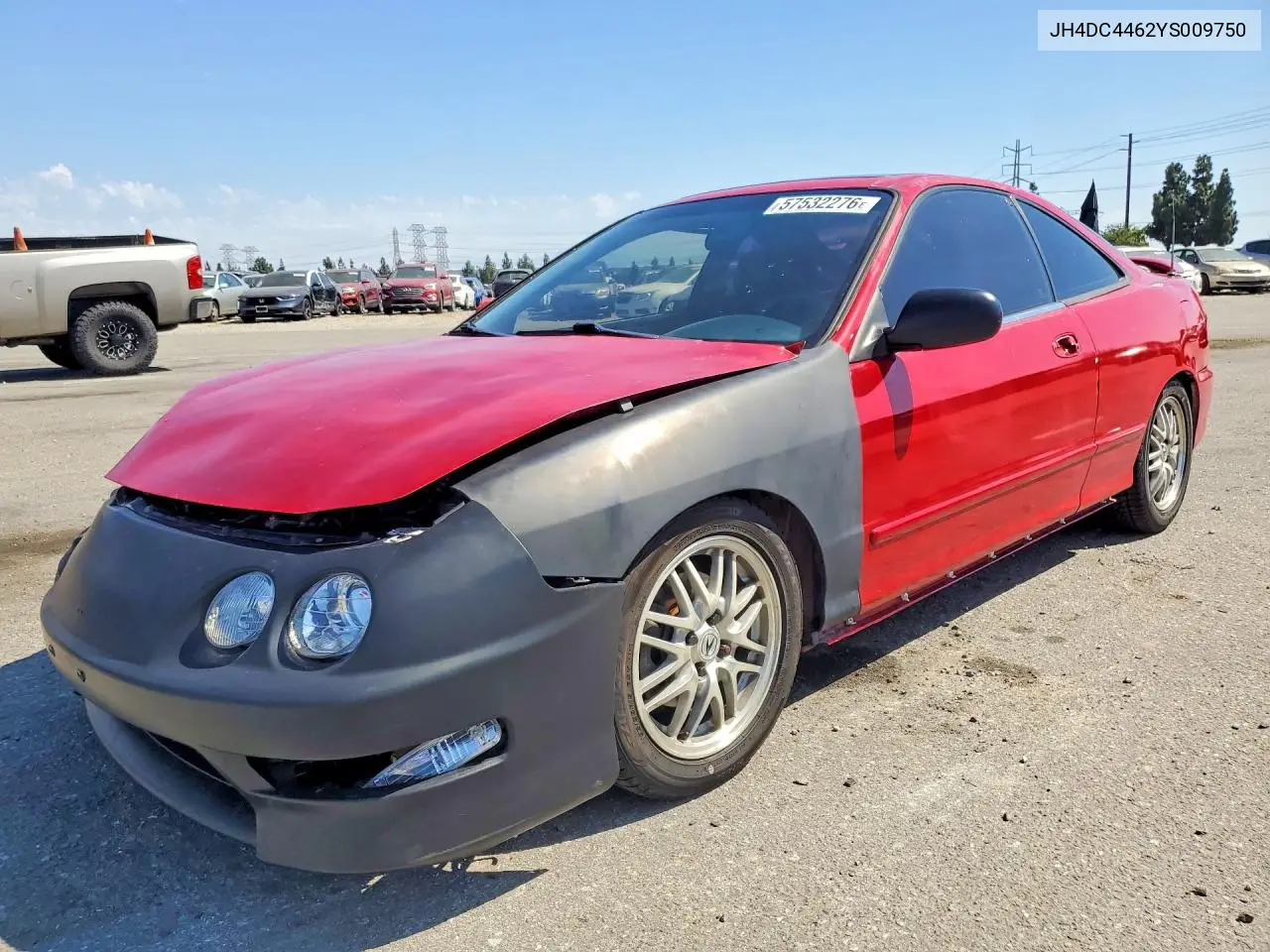 2000 Acura Integra Gs VIN: JH4DC4462YS009750 Lot: 57532276