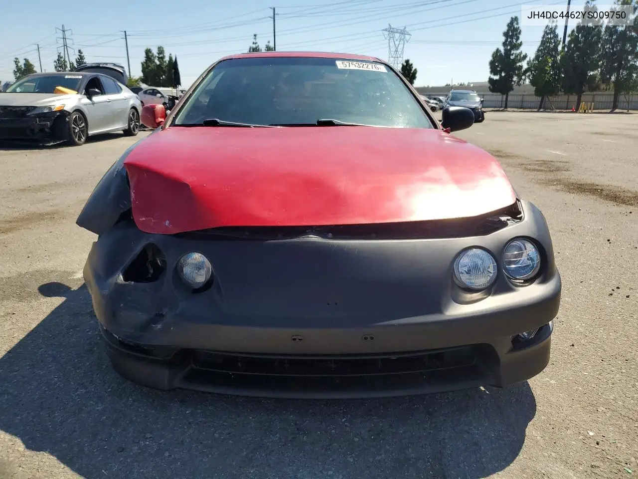2000 Acura Integra Gs VIN: JH4DC4462YS009750 Lot: 57532276