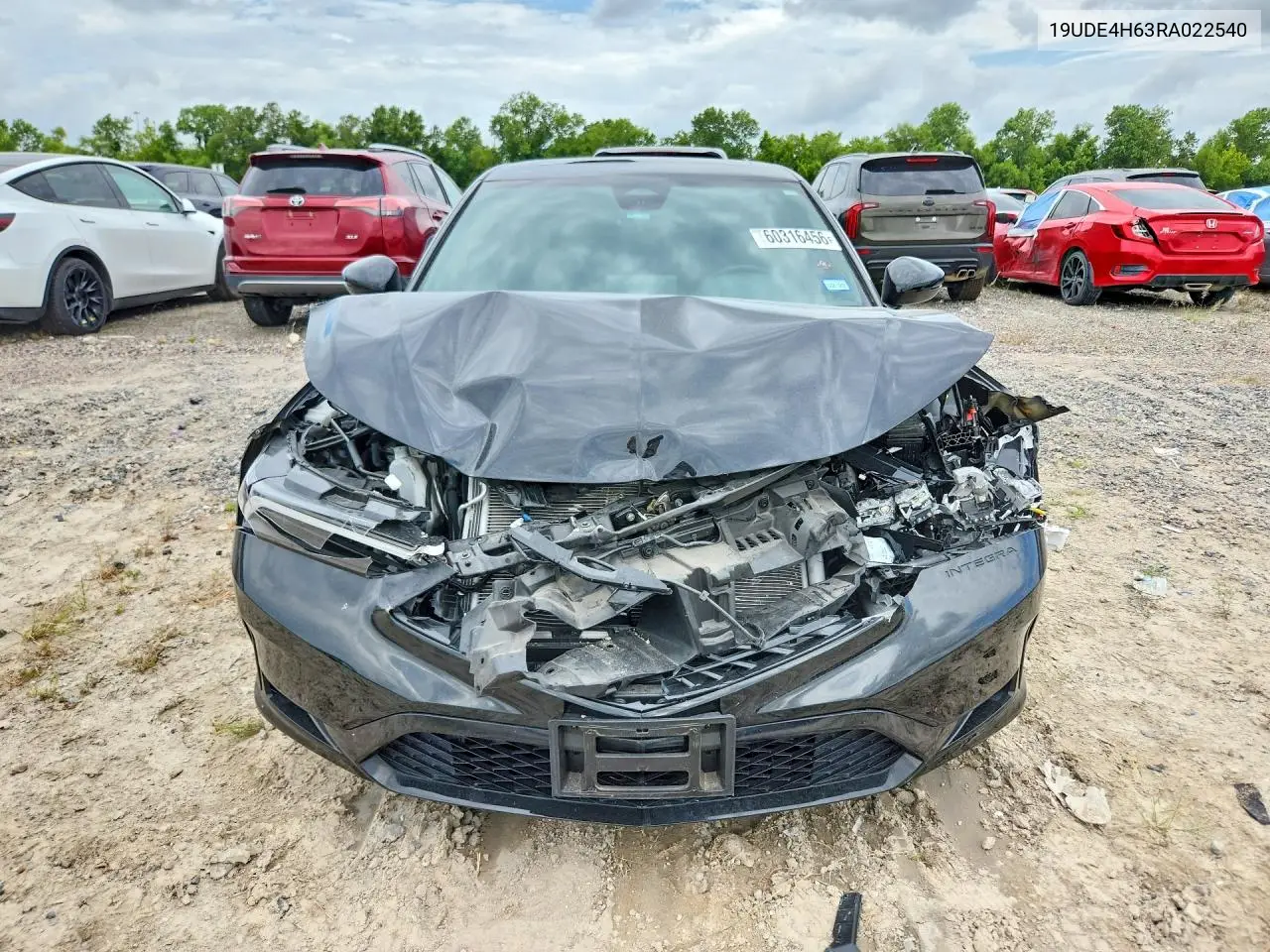 2024 Acura Integra A-Spec Tech VIN: 19UDE4H63RA022540 Lot: 60316456