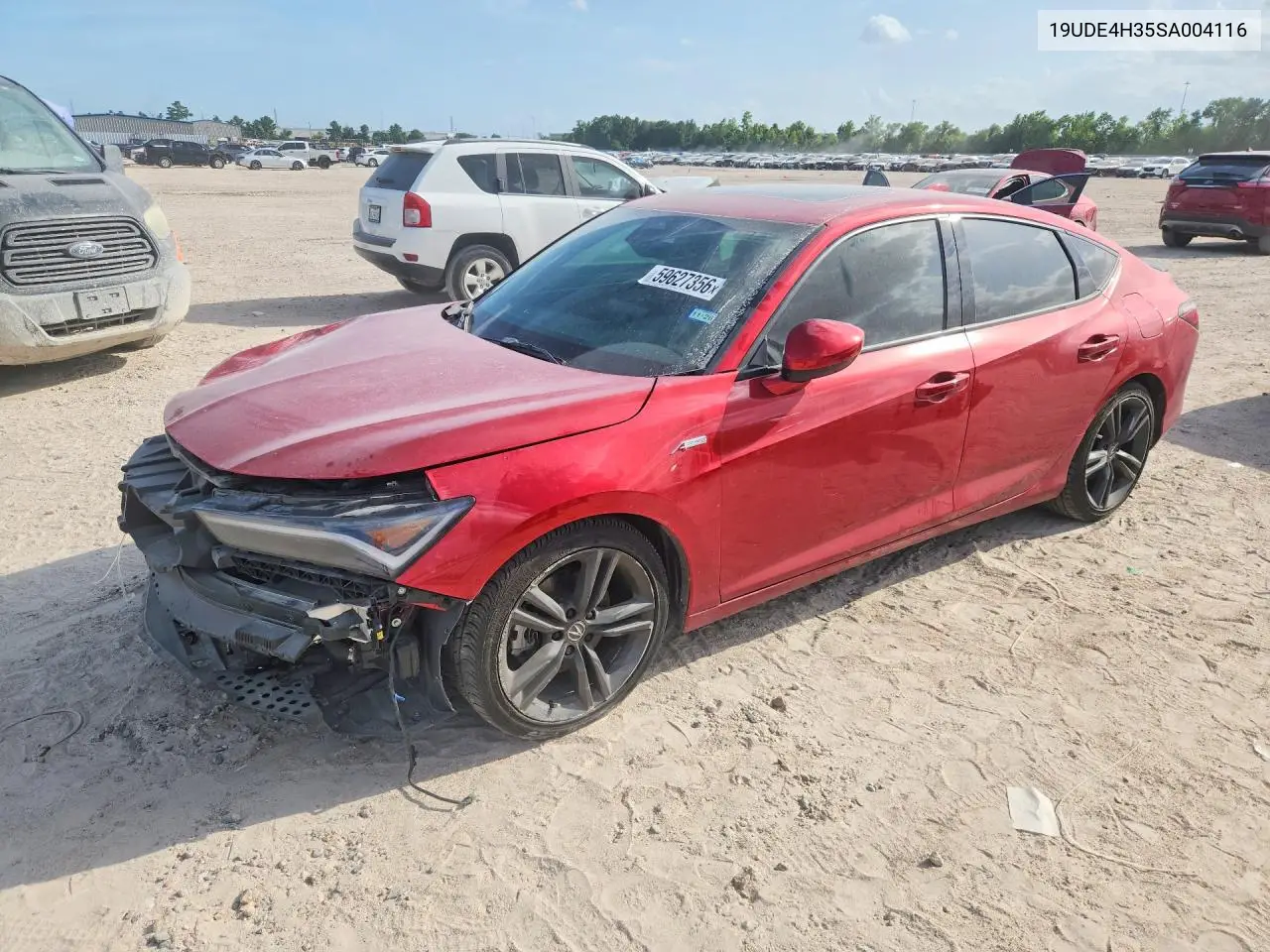 2025 Acura Integra A-Spec VIN: 19UDE4H35SA004116 Lot: 59627356
