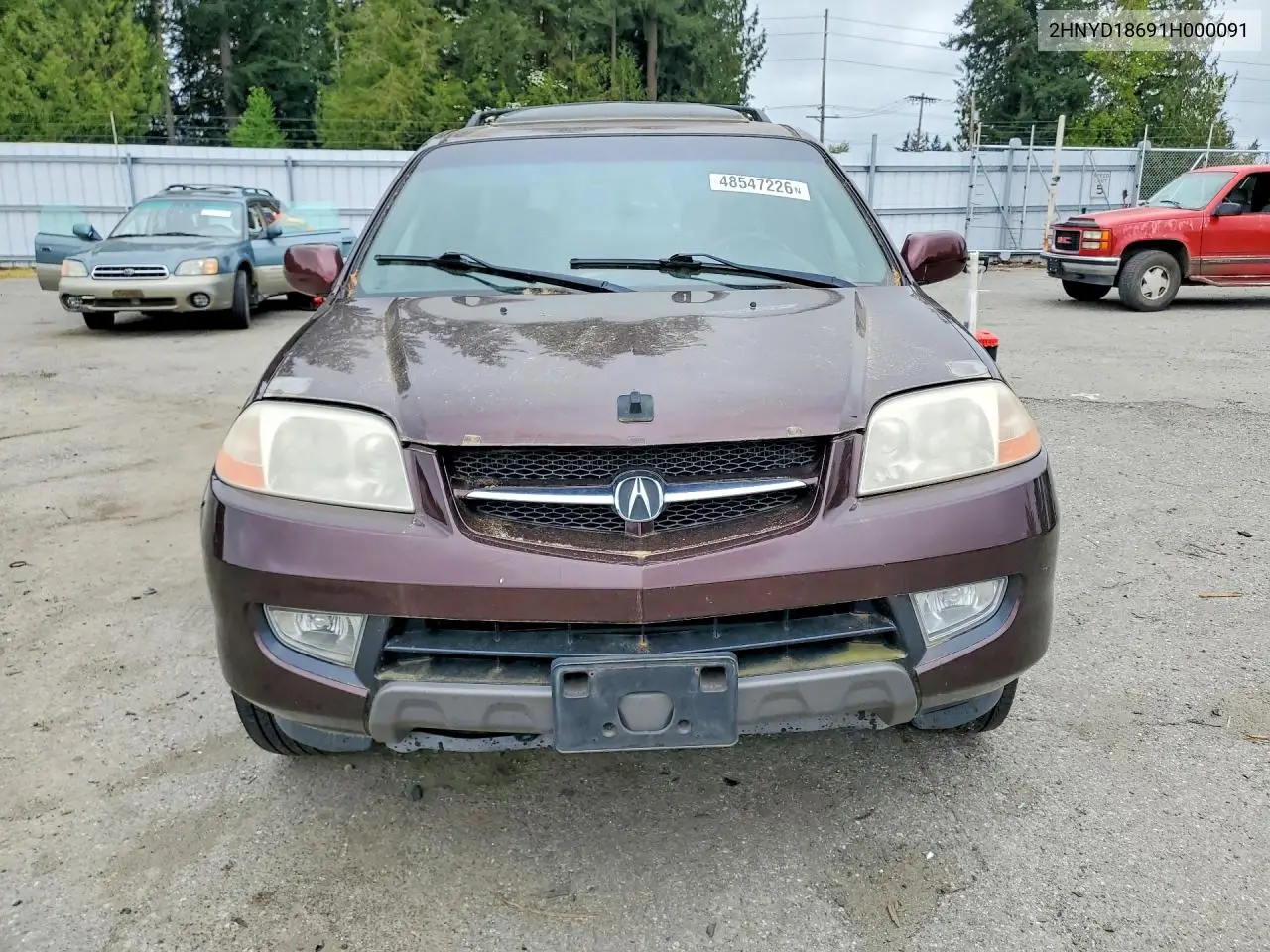 2001 Acura Mdx Touring VIN: 2HNYD18691H000091 Lot: 48547226