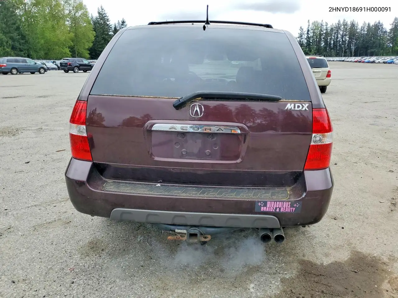 2001 Acura Mdx Touring VIN: 2HNYD18691H000091 Lot: 48547226