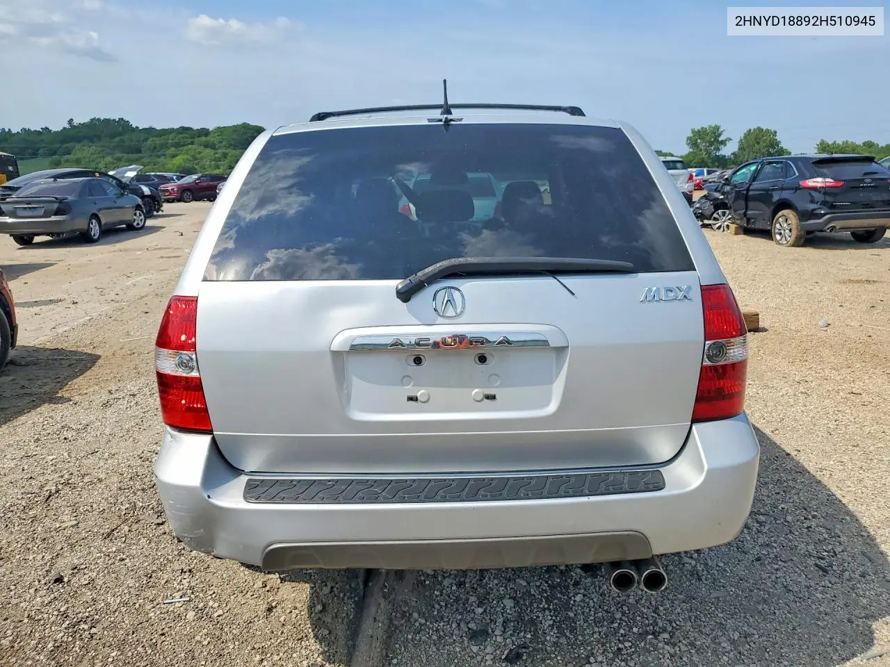 2002 Acura Mdx Touring VIN: 2HNYD18892H510945 Lot: 60212586