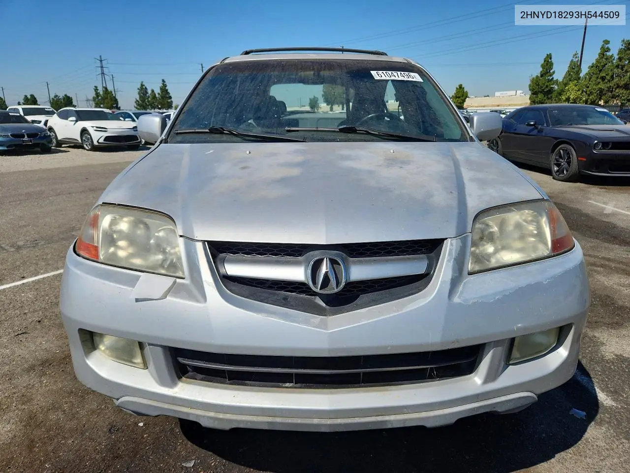 2003 Acura Mdx VIN: 2HNYD18293H544509 Lot: 61047496