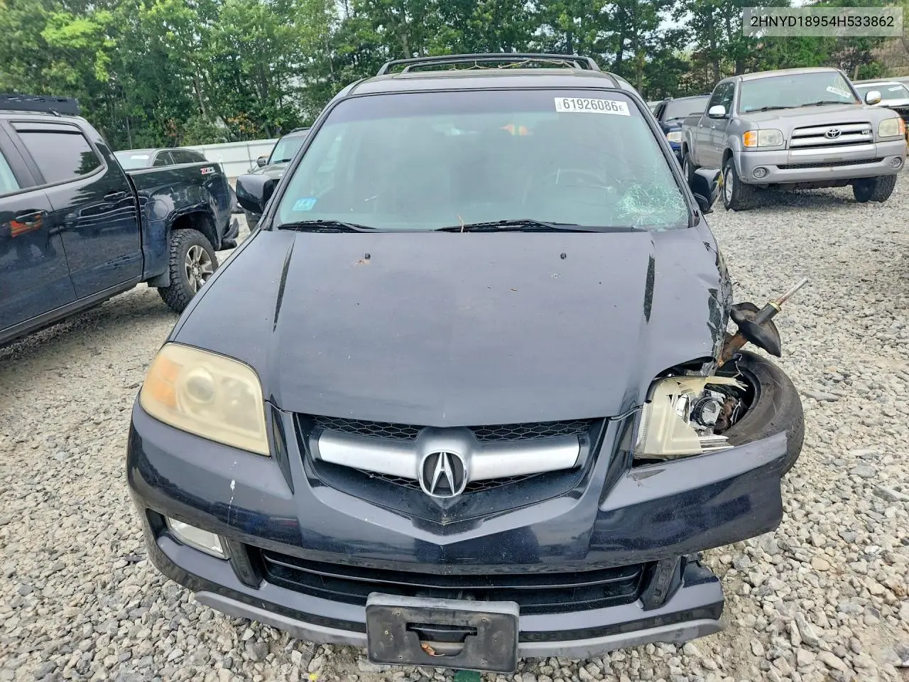 2004 Acura Mdx Touring VIN: 2HNYD18954H533862 Lot: 61926086